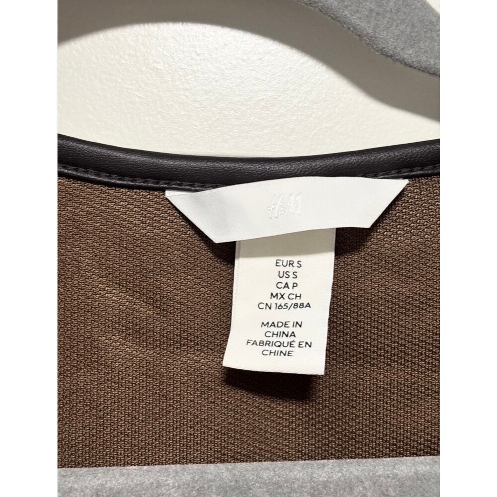 H&M Brown Faux Sherpa Snap Button Jacket S - Picture 12 of 12